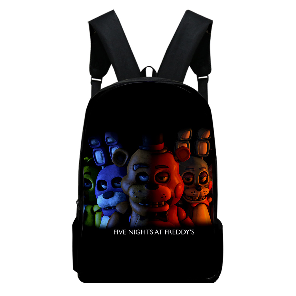 Five Nights At Freddy's Game Merch Oxford Cloth Shoulder Backpack Multi Zipper Pack Casual Student School Bag